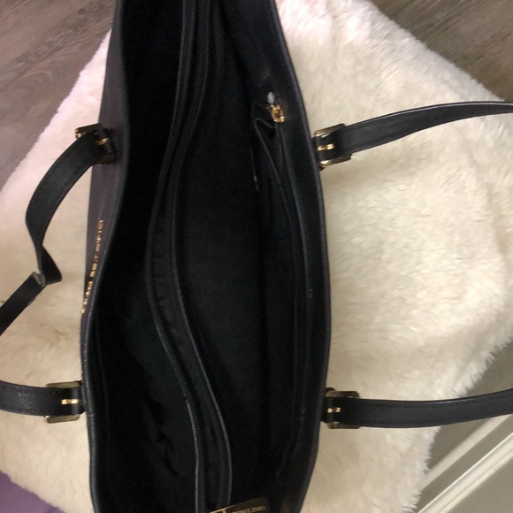 Michael Kors Black Tote with Gold Accents - Picture 3 of 10